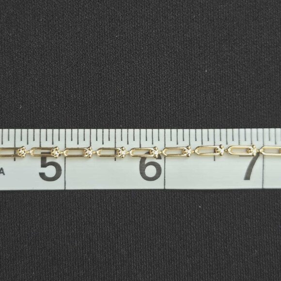 18k bracelet - flat hardware style real gold - Picture 10 of 14